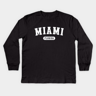 Miami, Florida Kids Long Sleeve T-Shirt